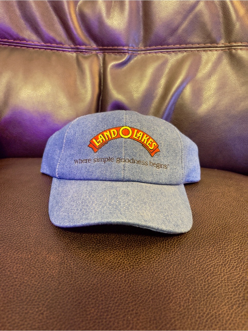 Land O Lakes Blue Denim Logo Cap